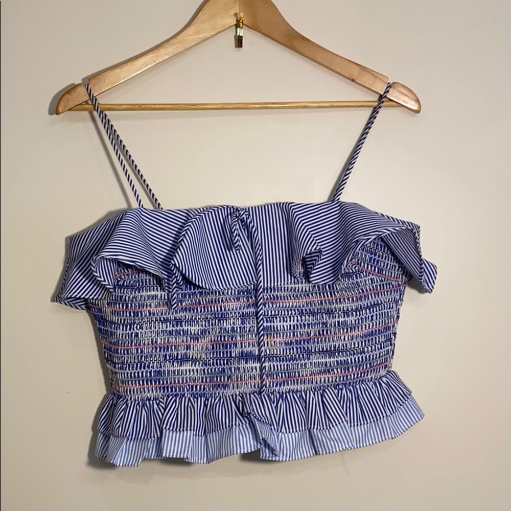 English Factory Ruched Stripe Top